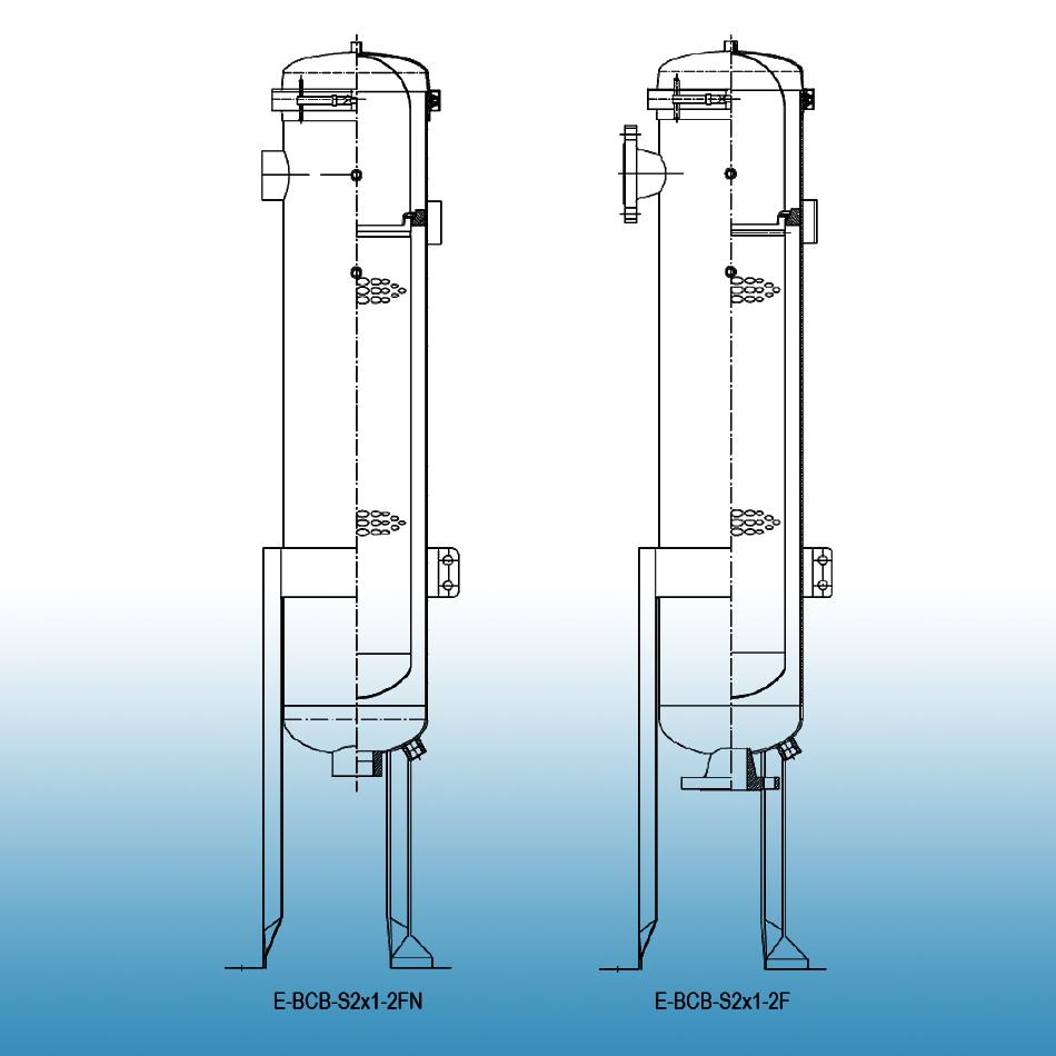 E-BCB Series Filter Bag Housings w/ Economical Band Clamp Closure