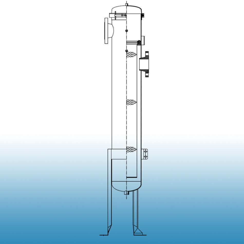 E-BCHF Series “High-Flow”Liguid Filter Housings w/Band Clamp Closure Vertical